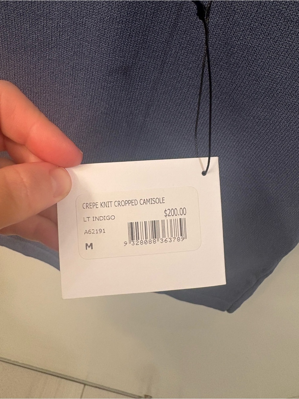 Scanlan Theodore Crepe Knit Cropped Camisole Small NWT Blue - Picture 2 of 4